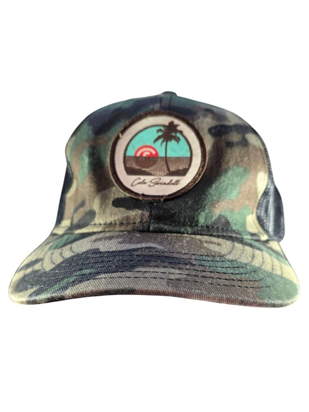 Cole Swindell Camo Trucker Hat With Mesh Back Adjustable Snapback Palm Tree